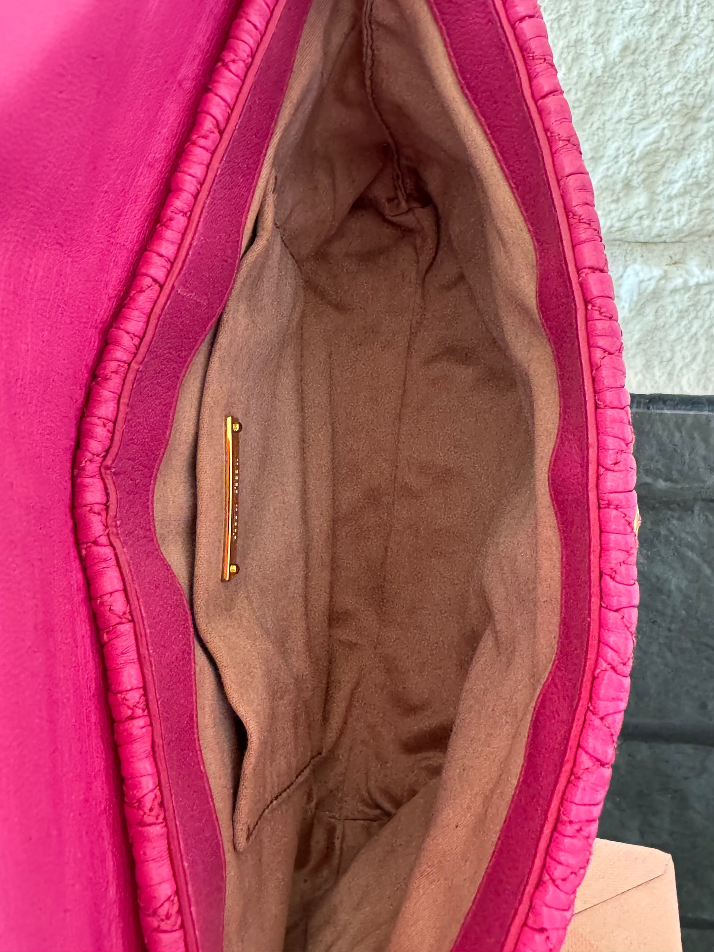 Miu Miu Pink Crystal Nappa