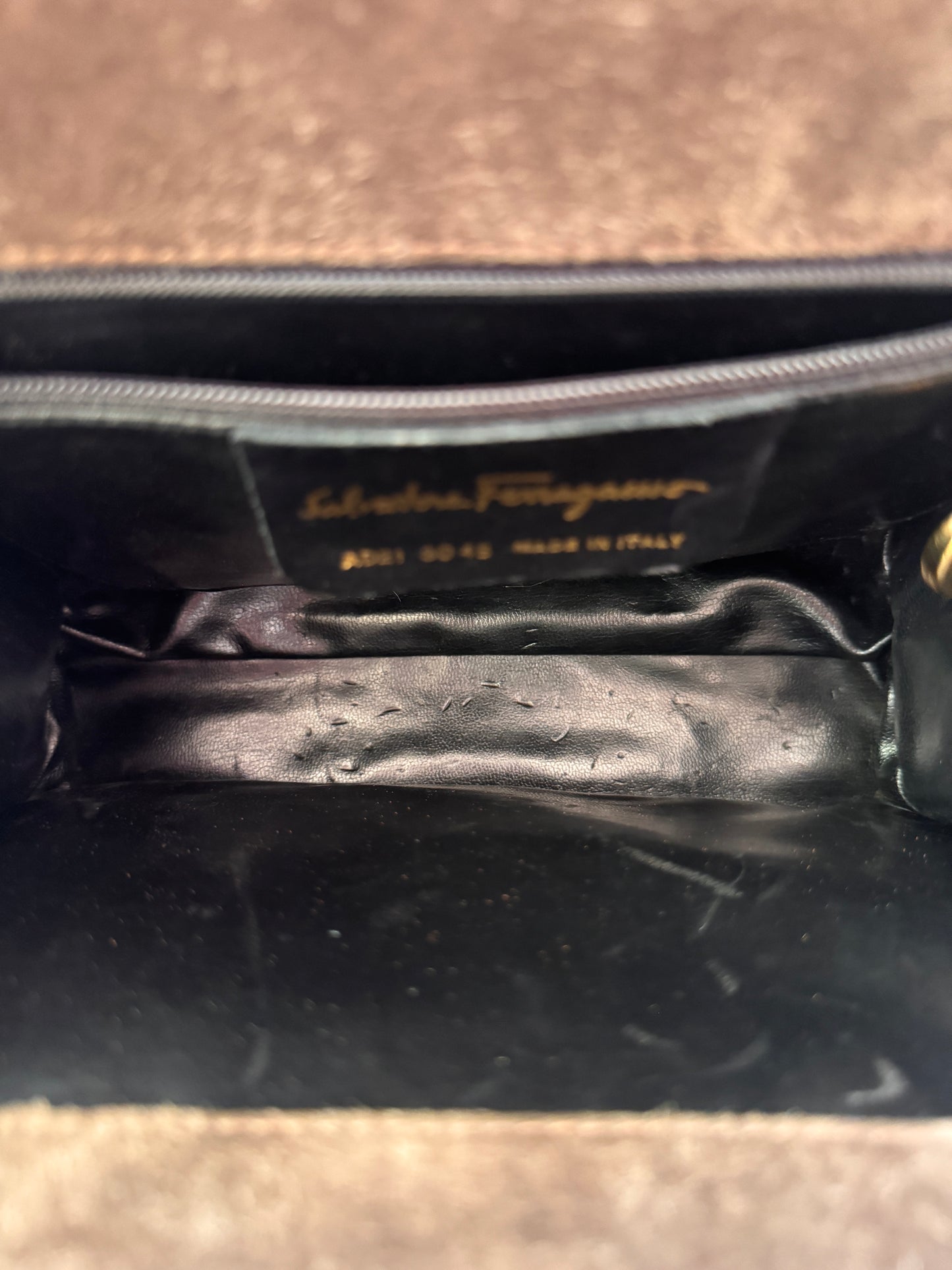 Salvatore Ferragamo Brown Suede Crossbody