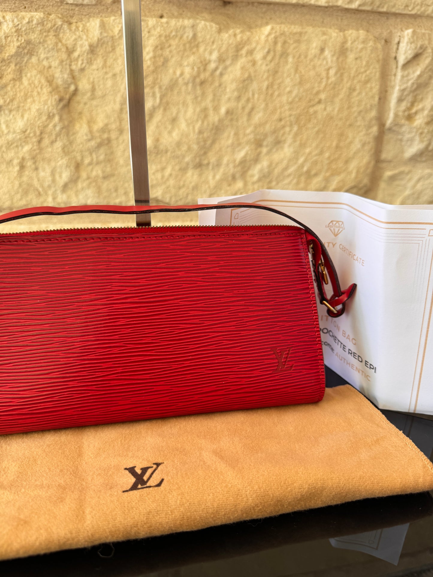 Louis Vuitton Red Epi Pochette