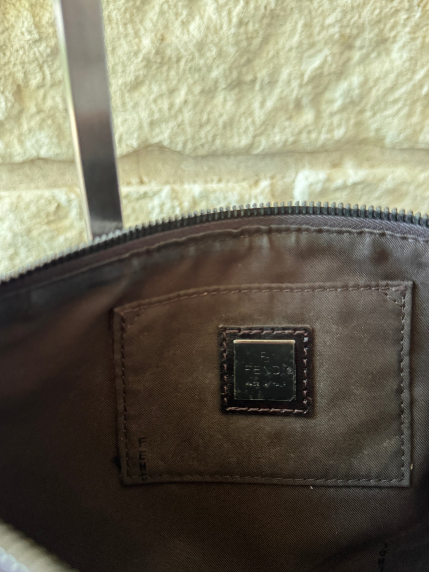 Fendi Zucca Canvas Pochette Crossbody