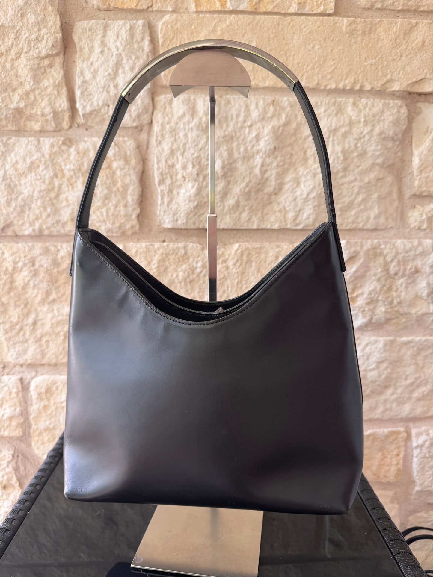 Gucci Tom Ford 1997 Metal Handle Hobo Bag