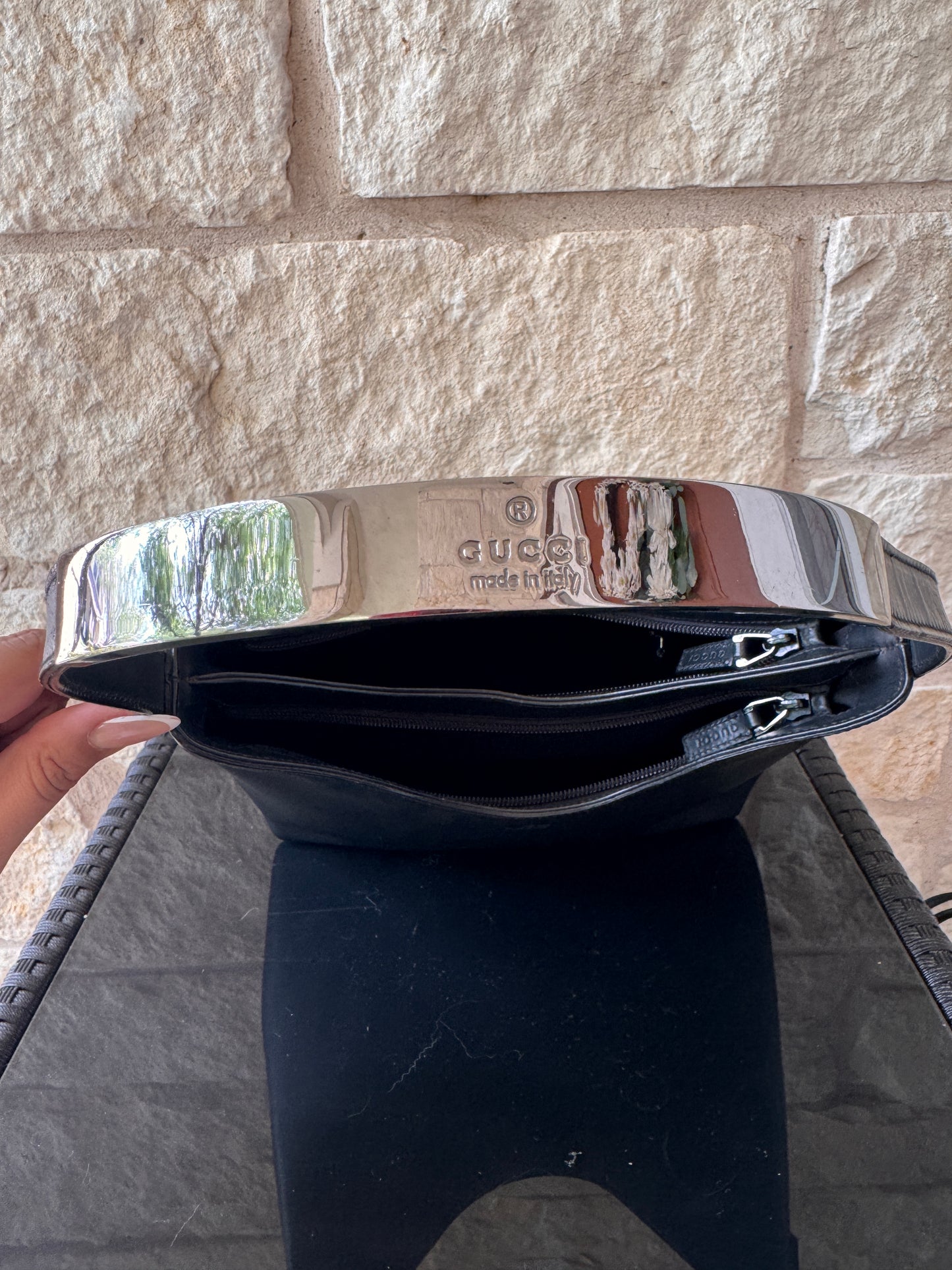 Gucci Tom Ford 1997 Metal Handle Hobo Bag