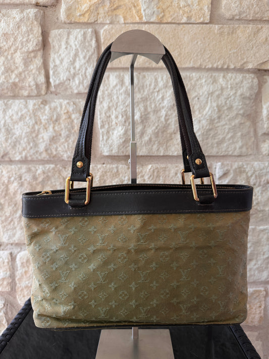 Louis Vuitton Monogram Green Mini Lin Lucille PM
