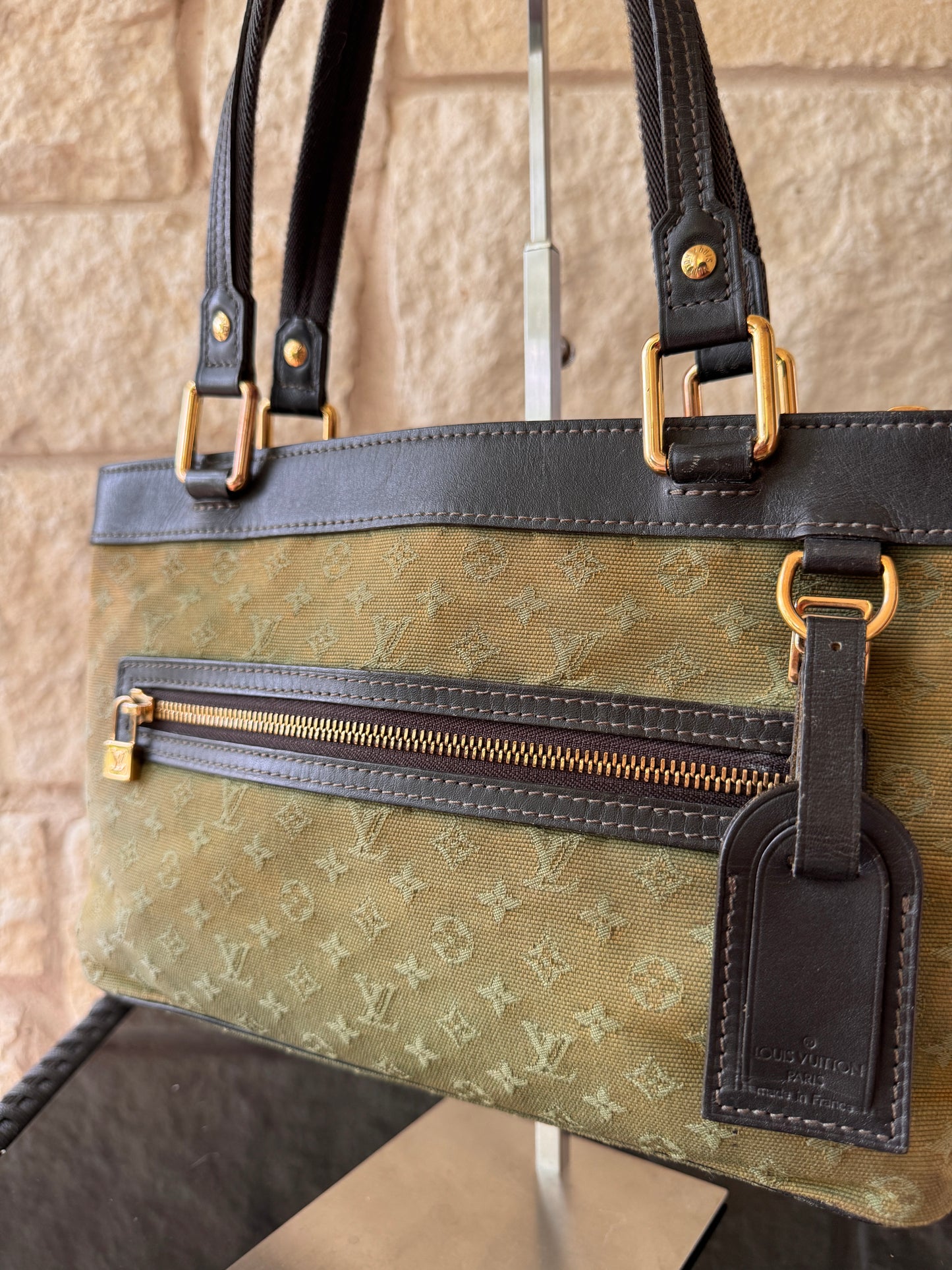 Louis Vuitton Monogram Green Mini Lin Lucille PM