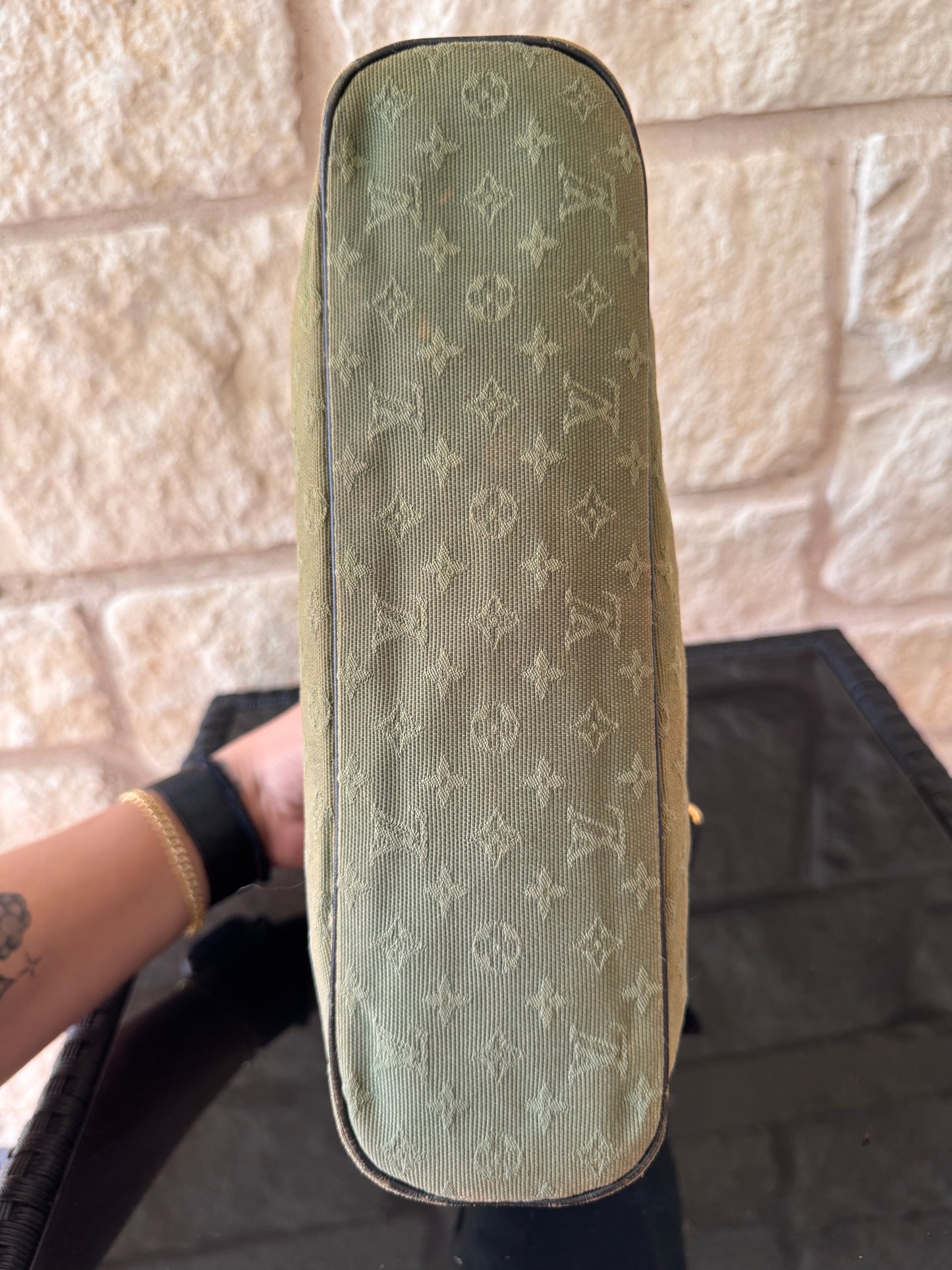 Louis Vuitton Monogram Green Mini Lin Lucille PM