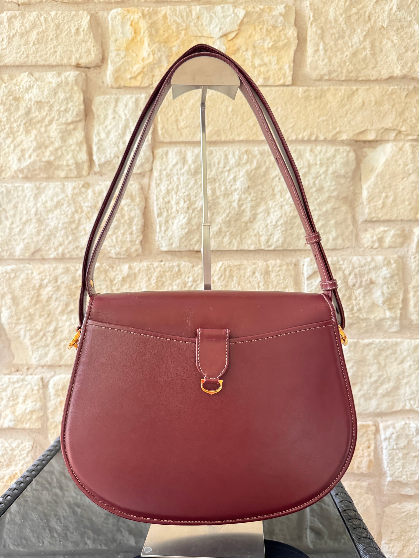 Cartier Must de Cartier Bordeaux Leather Shoulder Bag
