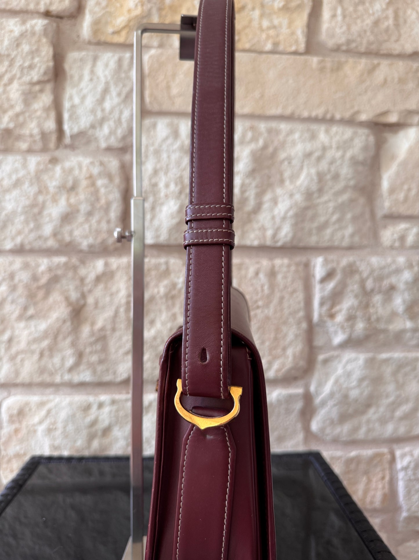 Cartier Must de Cartier Bordeaux Leather Shoulder Bag