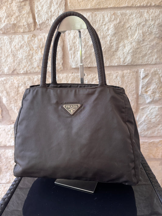 Prada Green Tessuto Nylon City Tote