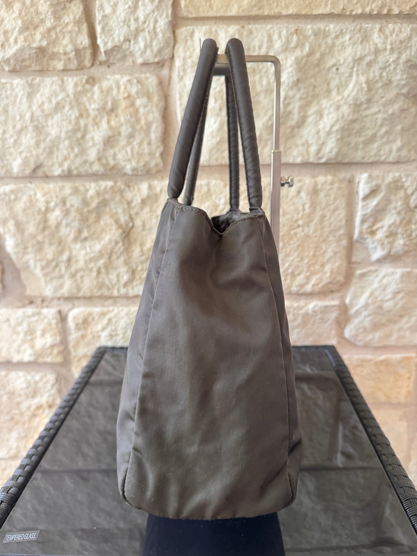 Prada Green Tessuto Nylon City Tote